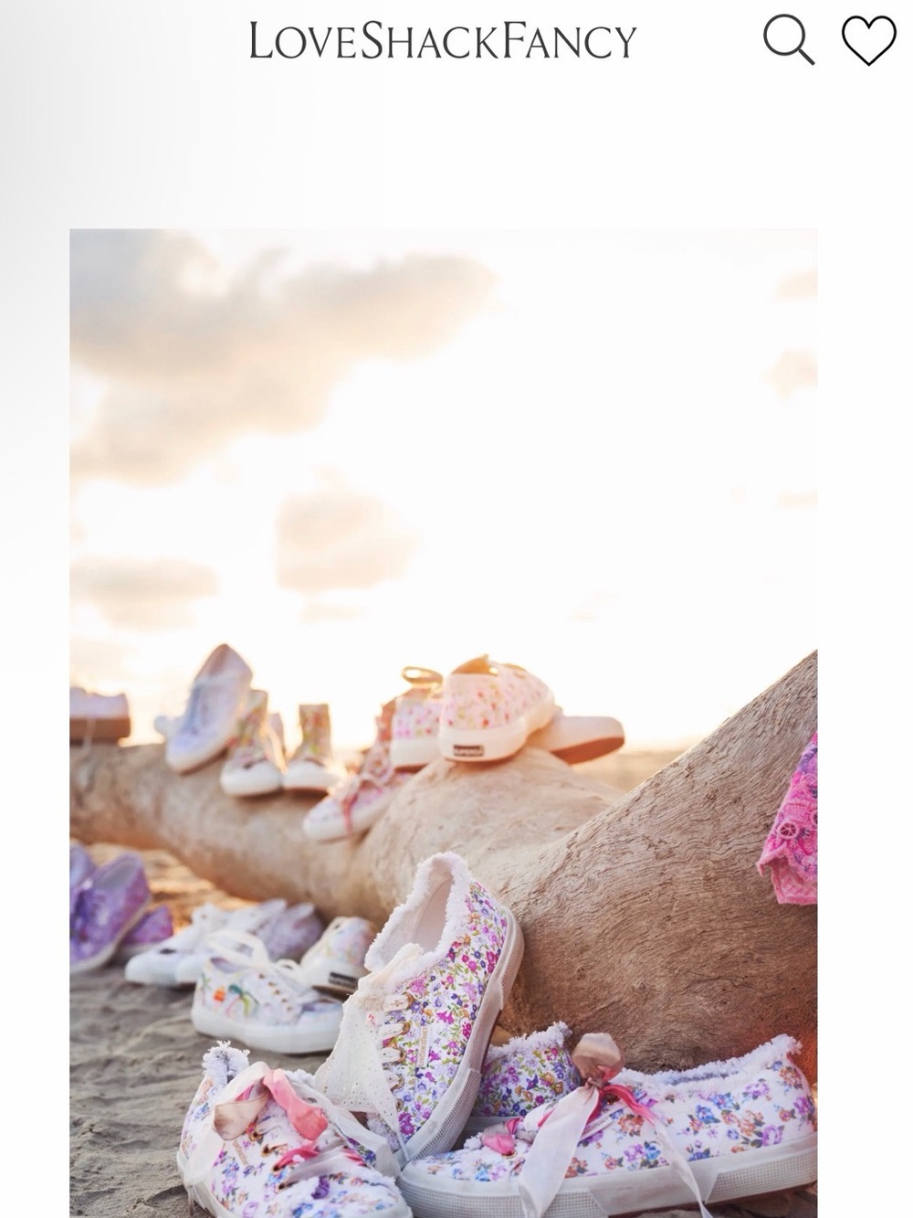 LoveShackFancy x Superga Pink Floral High-Top Canvas Sneakers